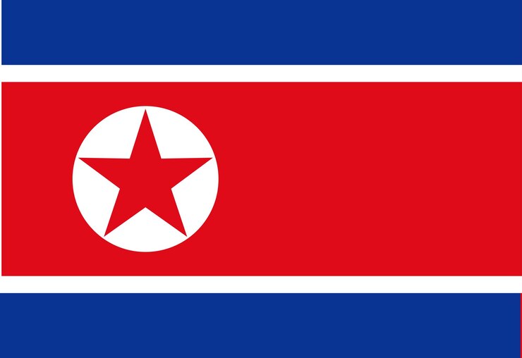 Vetor ilustrador da bandeira da coreia do norte bandeiras do país
