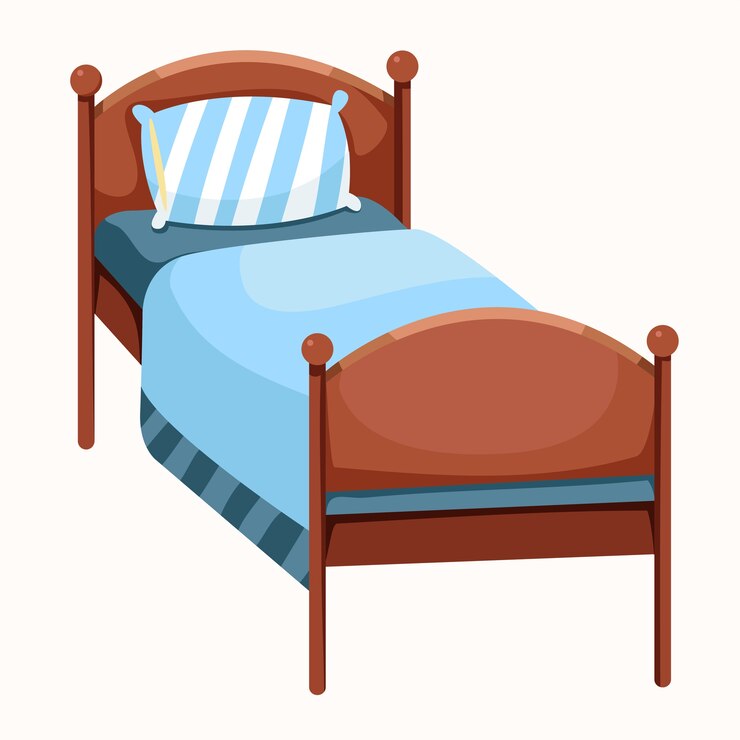 Vetor ilustrador da cama isolada