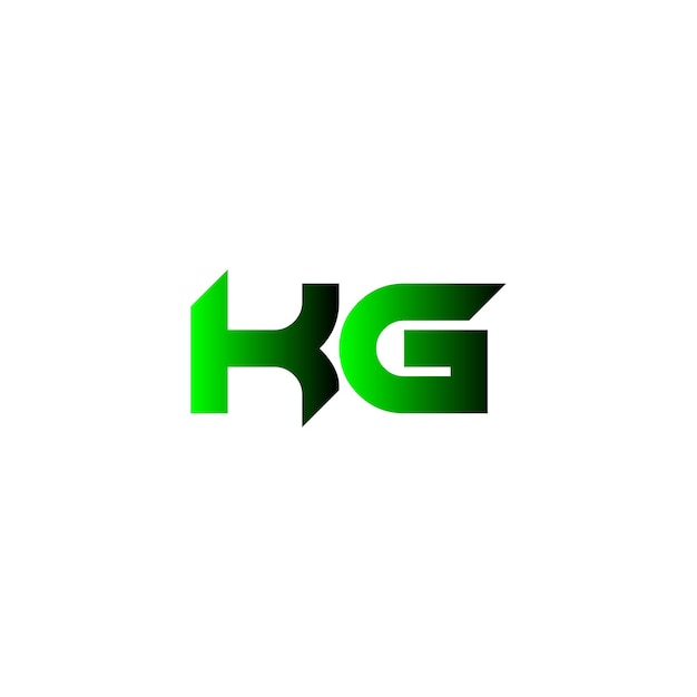 Vetor ilustrador de design de logotipo kg