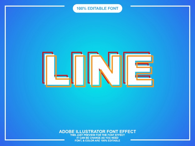 ilustrador de estilo gráfico de linha tipografia editável