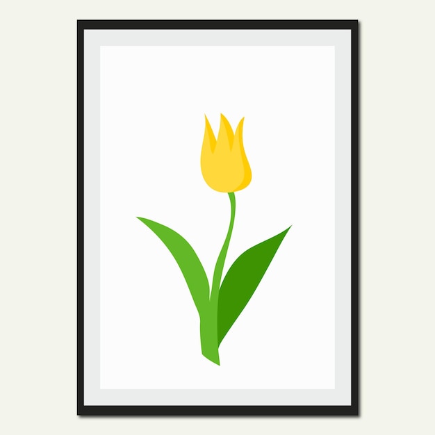 Vetor imagem da moldura de flor amarela
