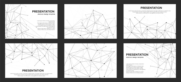 Imagem de fundo da apresentação com slides de tecnologia abstrata conexão de linha e ponto em um slide