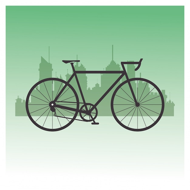 Imagem de ícones relacionados bicicleta e ciclismo