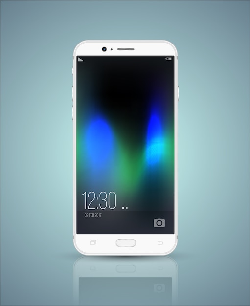 Imagem de lugar fácil de maquete de smartphone na tela.