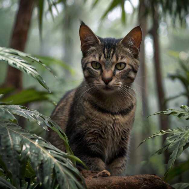 Vetor imagem de menina gatinha