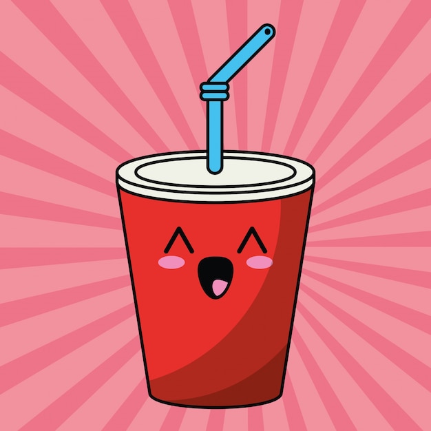 Imagem de palha de soda kawaii cup