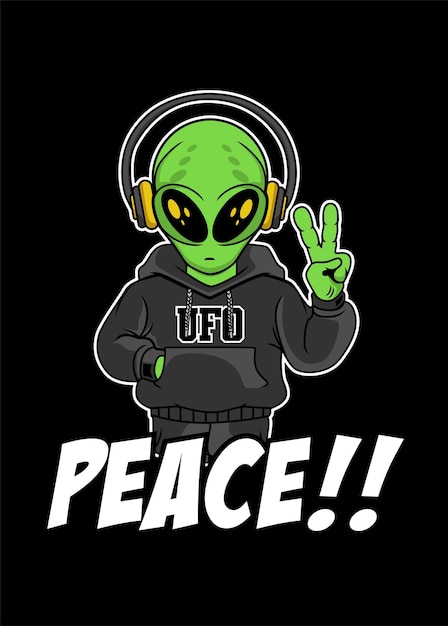 Imagem de paz alien