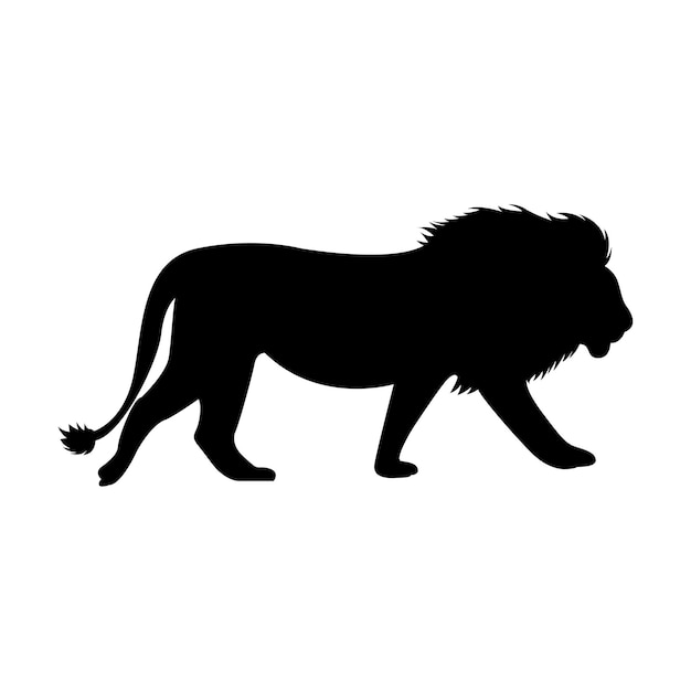 Vetor imagem de silhueta de leão2