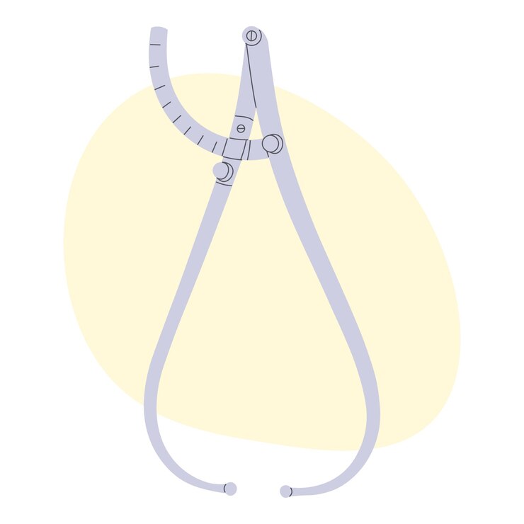 Vetor imagem de um pelvimeter obstétrico obstetrícia obstetrícia ginecologia vetor isolado