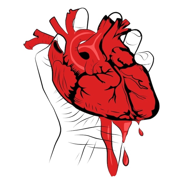 imagem de uma mão segurando um coração adequado para logotipos de saúde, designs de camiseta, símbolos e muito mais