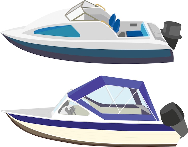 Vetor imagem dois barcos
