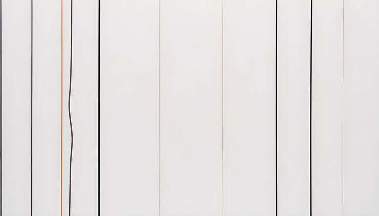 Vetor imagem minimalista de uma superfície branca com várias linhas verticais algumas pretas algumas laranjas criando um simples design gráfico