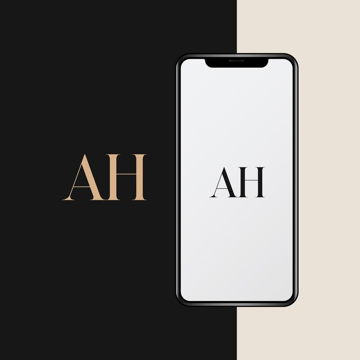 Vetor imagem vetorial de design de logotipo ah