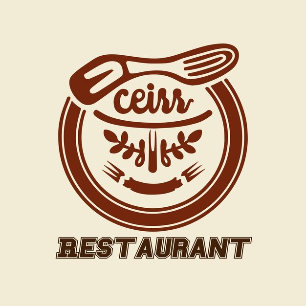 Imagem vetorial de design de logotipo de restaurante