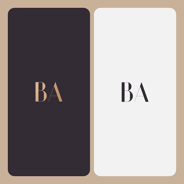 Vetor imagem vetorial de design do logotipo ba