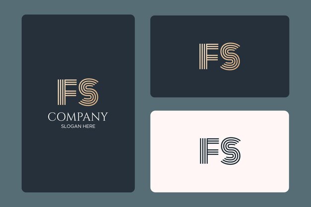 Vetor imagem vetorial de design do logotipo da fs