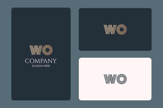 Vetor imagem vetorial de design do logotipo da wo
