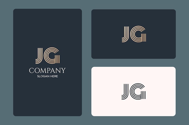 Vetor imagem vetorial de design do logotipo jg