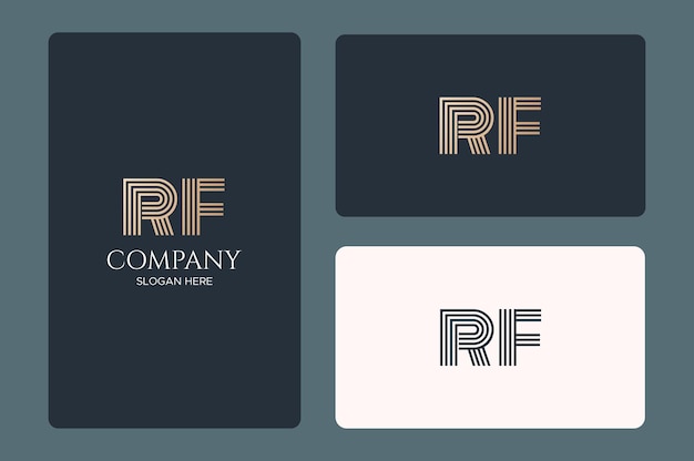 Vetor imagem vetorial de design do logotipo rf