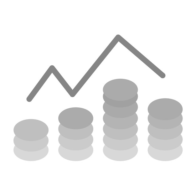 Vetor imagem vetorial de ícone da economia em ascensão pode ser usada para infográficos