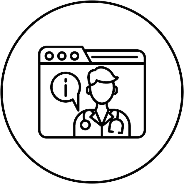 Imagem vetorial de ícone de ajuda de especialista pode ser usada para comércio eletrônico médico