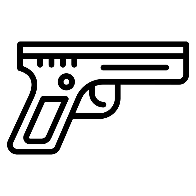 Imagem vetorial de ícone de arma Pode ser usada para tiro