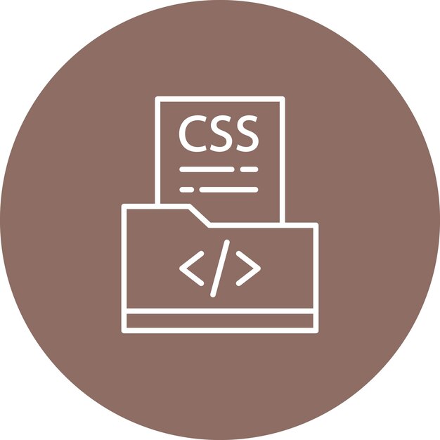 Vetor imagem vetorial de ícone de arquivo css pode ser usada para codificação e desenvolvimento