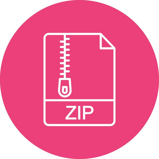 Imagem vetorial de ícone de arquivo zip pode ser usada para hospedagem na web