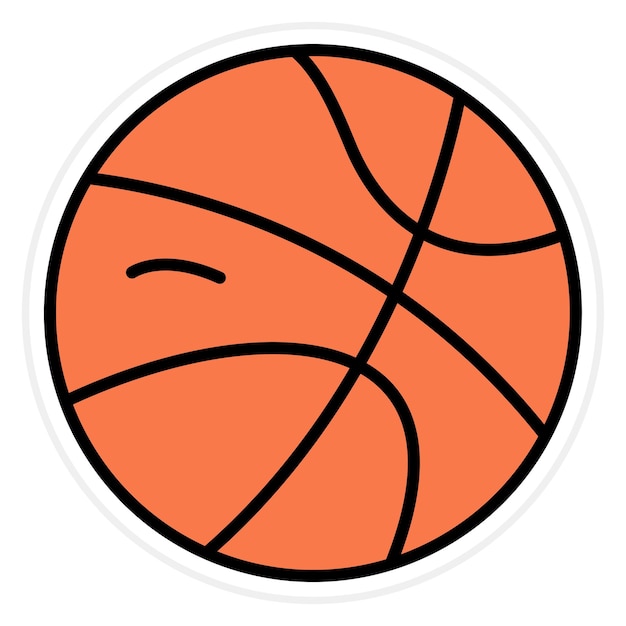 Imagem vetorial de ícone de basquete pode ser usada para entretenimento