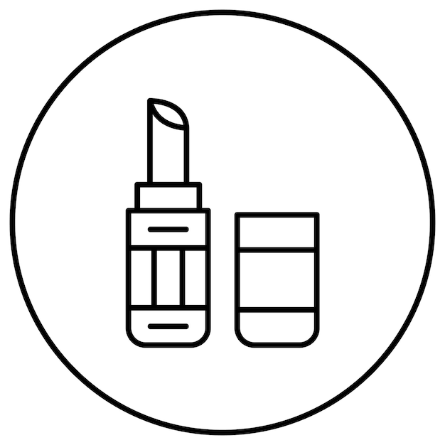 Imagem vetorial de ícone de batom pode ser usada para cosméticos