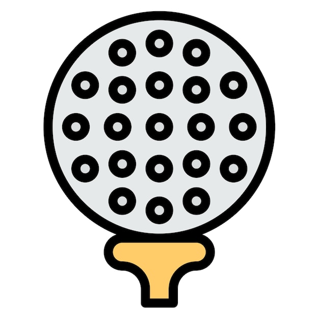 Imagem vetorial de ícone de bola de golfe Pode ser usada para Golfe