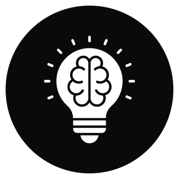 Imagem vetorial de ícone de brainstorm pode ser usada para o Office