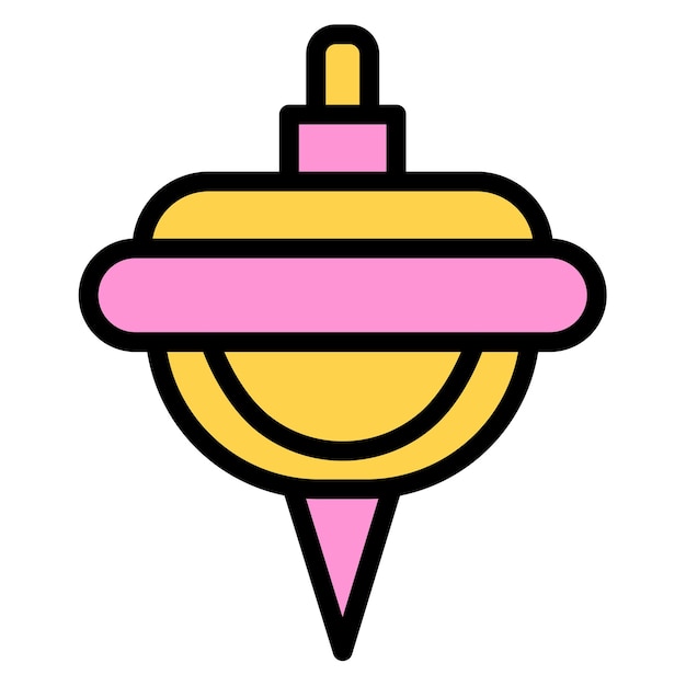 Imagem vetorial de ícone de brinquedo superior Pode ser usada para banho de bebê