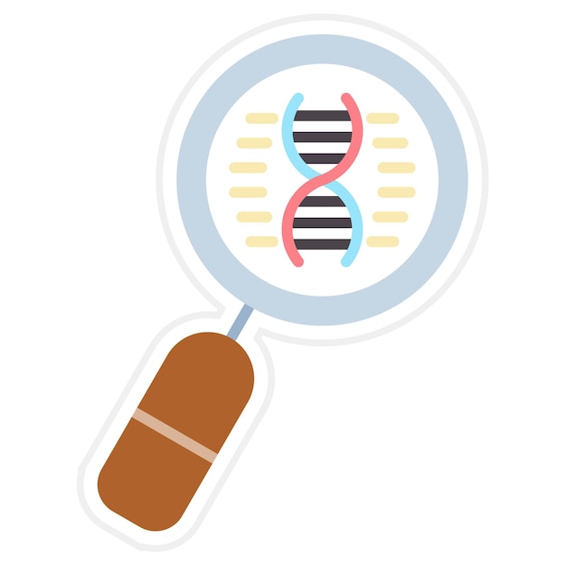 Imagem vetorial de ícone de busca genética pode ser usada para bioengenharia