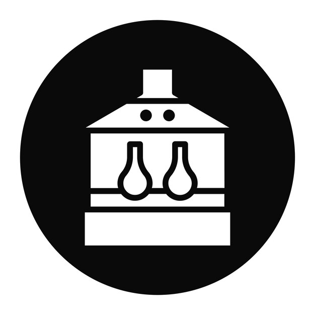 Imagem vetorial de ícone de capuz de fumaça Pode ser usada para Ciência
