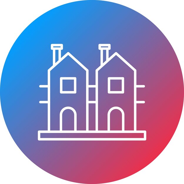 Vetor imagem vetorial de ícone de casa holandesa pode ser usada para tipo de casas