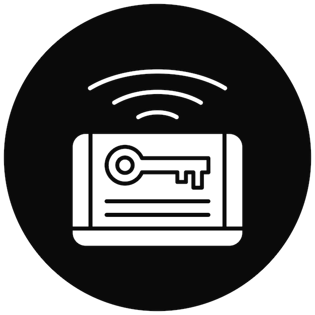 Imagem vetorial de ícone de chave pode ser usada para proteção e segurança