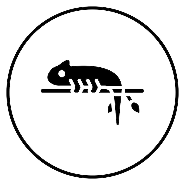 Vetor imagem vetorial de ícone de chemeleon pode ser usada para floresta tropical