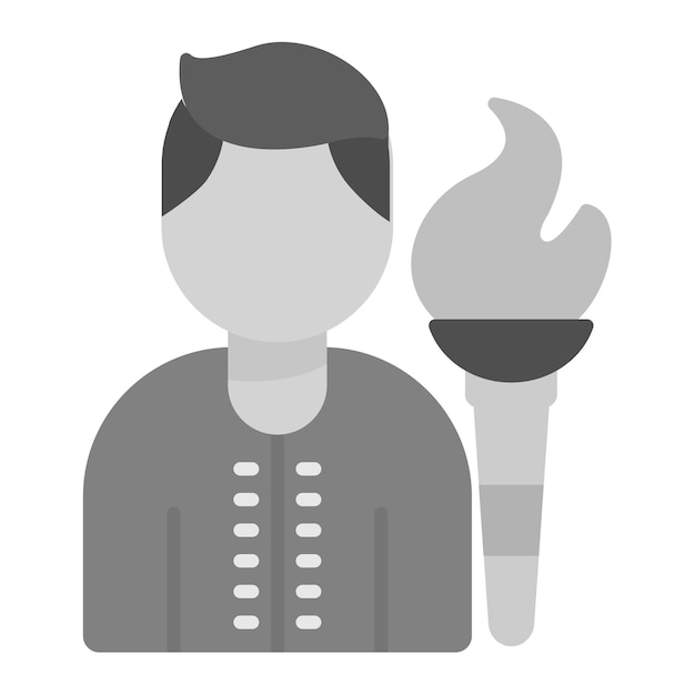 Imagem vetorial de ícone de comedor de fogo pode ser usada para circo