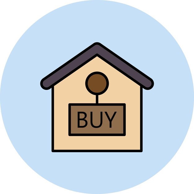 Imagem vetorial de ícone de compra de casa pode ser usada para imóveis
