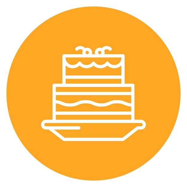 Imagem vetorial de ícone de creme de bolo pode ser usada para bar