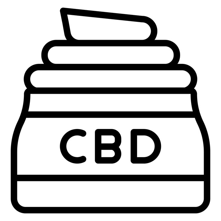 Vetor imagem vetorial de ícone de creme de cbd pode ser usada para óleo de cbd