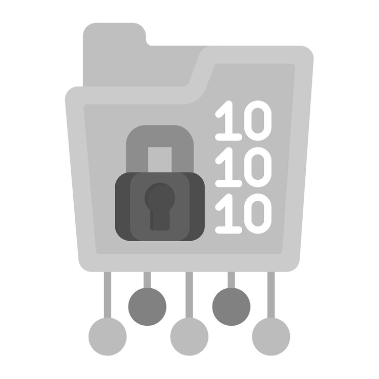 Vetor imagem vetorial de ícone de criptografia de base de dados pode ser usada para hospedagem na web