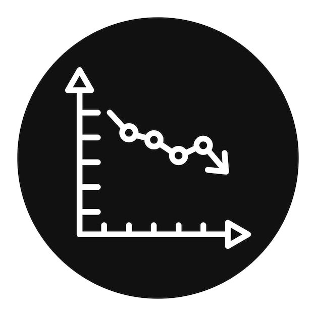 Imagem vetorial de ícone de declínio pode ser usada para loja on-line