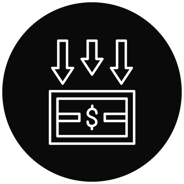 Vetor imagem vetorial de ícone de depreciação pode ser utilizada para contabilidade
