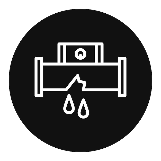 Vetor imagem vetorial de ícone de detecção de fugas pode ser usada para tratamento de água