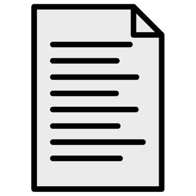 Imagem vetorial de ícone de documento Pode ser usada para documentos e arquivos