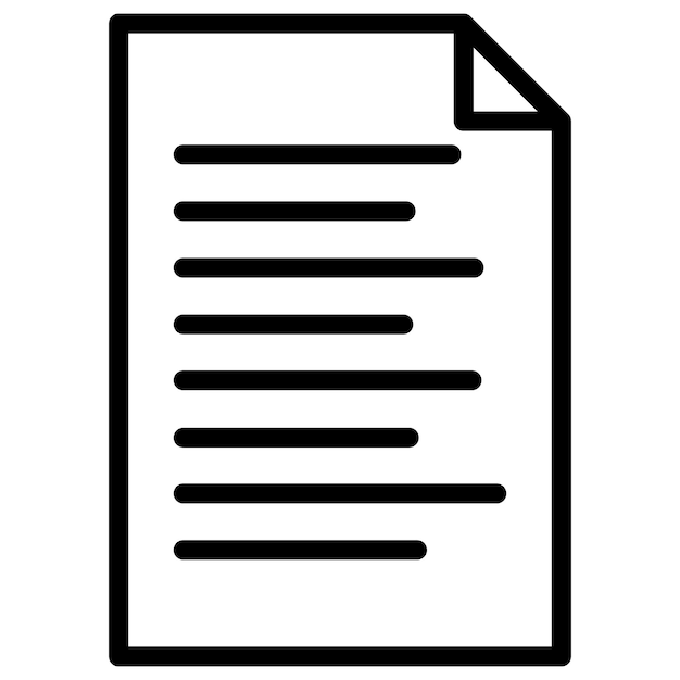 Imagem vetorial de ícone de documento Pode ser usada para documentos e arquivos