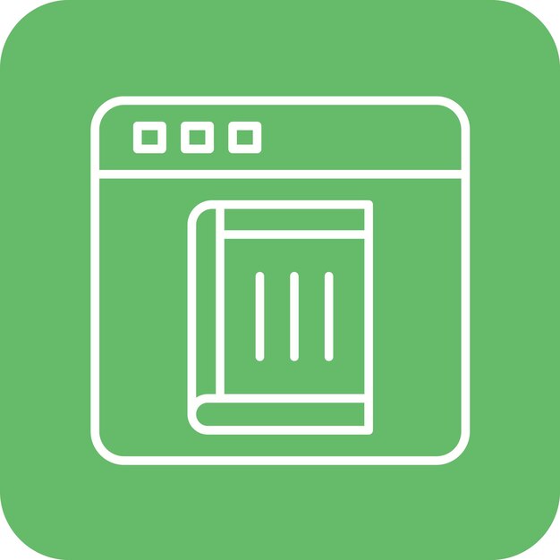 Imagem vetorial de ícone de e-book Pode ser usada para Educação On-Line