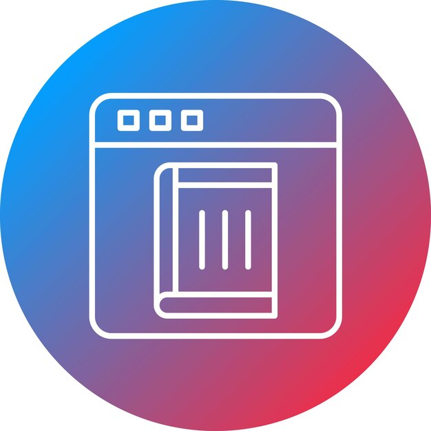 Imagem vetorial de ícone de e-book Pode ser usada para Educação On-Line